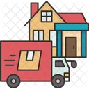 House Moving Relocation Icon