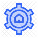 House Gear Construction Icon