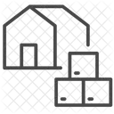 House And Storage Boxes  Icon