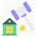 House Auction Real Estate Auction Icon