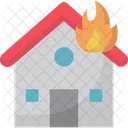 House Burning House Fire Fire Outbreak Icon