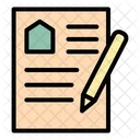 House Certificate Home Agreement Estate Certificate Icon