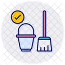 House Cleaning Sweeping Dust Icon