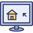 House Display Monitor Screen Mouse Arrow Icon