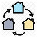 House Exchange Home Exchange House Changing Icon