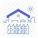 House Fence Property Security Aesthetics Icon