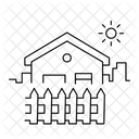 House Fence Property Security Aesthetics Icon