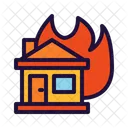 House Fire Fire In House Burning House Icon