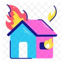 House Fire Burning Cottage Burning Building Icon