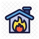 House Fire Accident Icon