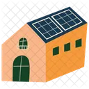 House Solar Panel Sustainability Icon