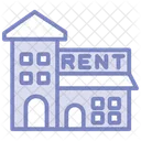 House For Rent Duotone Line Icon Icon