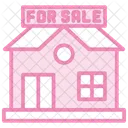 House For Sale Duotone Line Icon Icon