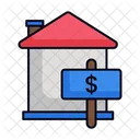 House For Sale Filled Line 아이콘