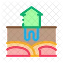 House Geothermal Heating Icon