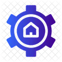 House Gear Construction Icon