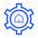 House Gear Construction Icon