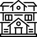 House Residence Dwelling Abode Lodging Habitation Mansion Cottage Estate Premises Building Shelter Icon