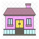 House Building Pink Icon
