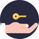 Rent House Key Hand Icon