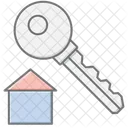 House Key Lineal Color Icon Icon