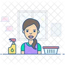 House Lady House Woman Homemaker Icon