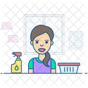 House Lady House Woman Homemaker Icon