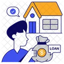 House Loan Lending Money Home Loan Icon