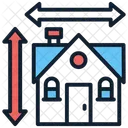 House Measurement House Width House Height Icon