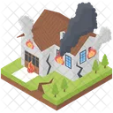 House On Fire Building On Fire Burn House Icon