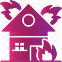House On Fire Fire Flame Icon