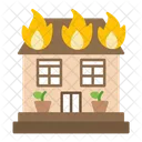 House Fire Fire Emergency Burning House Icon