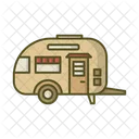 House On Wheels Mobile House Trailer Icon