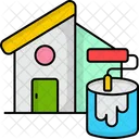 House Paint Renovation Roller Icon