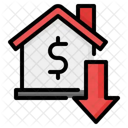 House Price Down  Icon