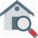 House Search Magnifying Glass Real Estate Icon