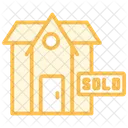 House Sold Duotone Line Icon Icon