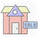 House Sold Lineal Color Icon Icon