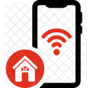 House Wifi Connected Home Icon