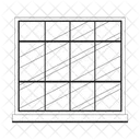 12 Pane Window Building Exterior Window House Icon