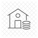 House With Coins Money Finance Icon