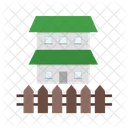 House With Fence  Icon