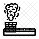 Household Chimney Emitting Icon
