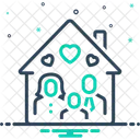 Household Family Menage Parenthood Couple House Mother Father Baby Occupant Parent Real Estate Icon
