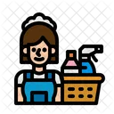 Housekeeper Housekeeping Maid Icon