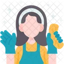 Housekeeper Maid Cleaner Icon