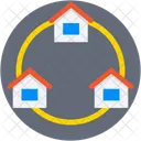 Houses Buildings Equity Icon