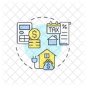 Cost Of Living Mortgage Payment Household Budget Icon