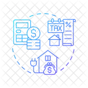 Cost Of Living Mortgage Payment Household Budget Icon