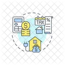 Cost Of Living Mortgage Payment Household Budget Icon